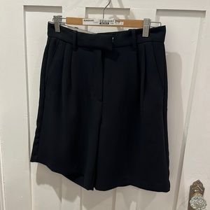 Wilfred Black Pleated Shorts